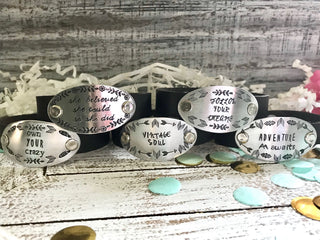 Just Breathe Leather Bracelet