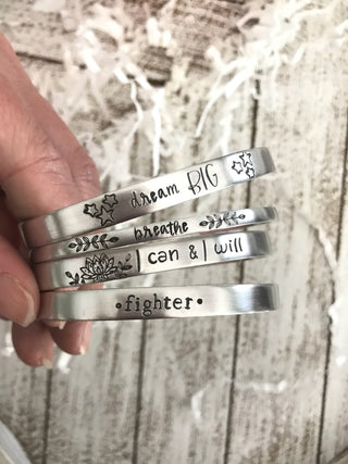 Just Breathe Leather Bracelet