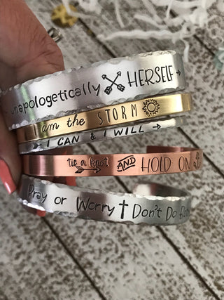 Just Breathe Leather Bracelet
