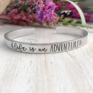 Life is An Adventure Cuff Bracelet