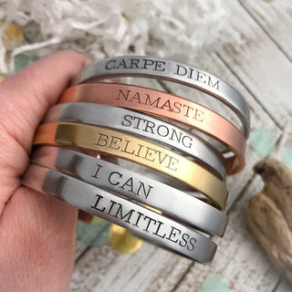 Word of the Year Cuff Bracelet