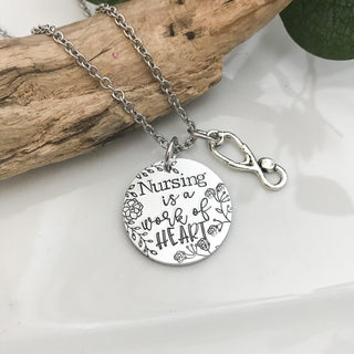Nursing is a Work of Heart Necklace