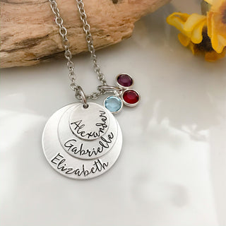 Mother's Layering Birthstone Necklace