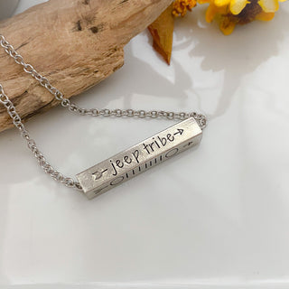 Jeep Tribe Bar Necklace