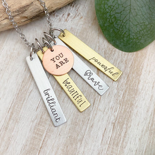 You are Beautiful, Powerful, Brilliant, Brave Necklace