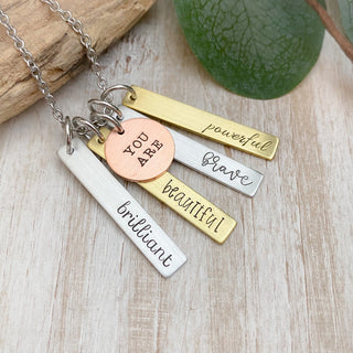 You are Beautiful, Powerful, Brilliant, Brave Necklace
