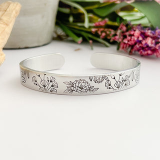 Floral Layering Cuff Bracelet