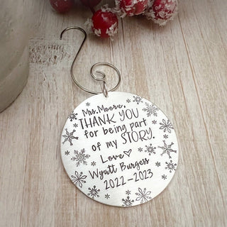 Thank you for Being Part of My Story Ornament