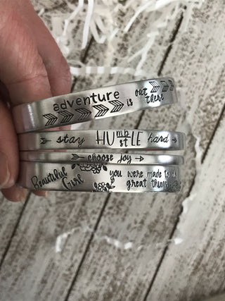 Just Breathe Leather Bracelet
