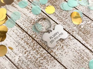 Dog tag--pet name tag--dog ID tag--collar tag--dog accessory--pet gift--christmas gift--birthday gift--dog bone