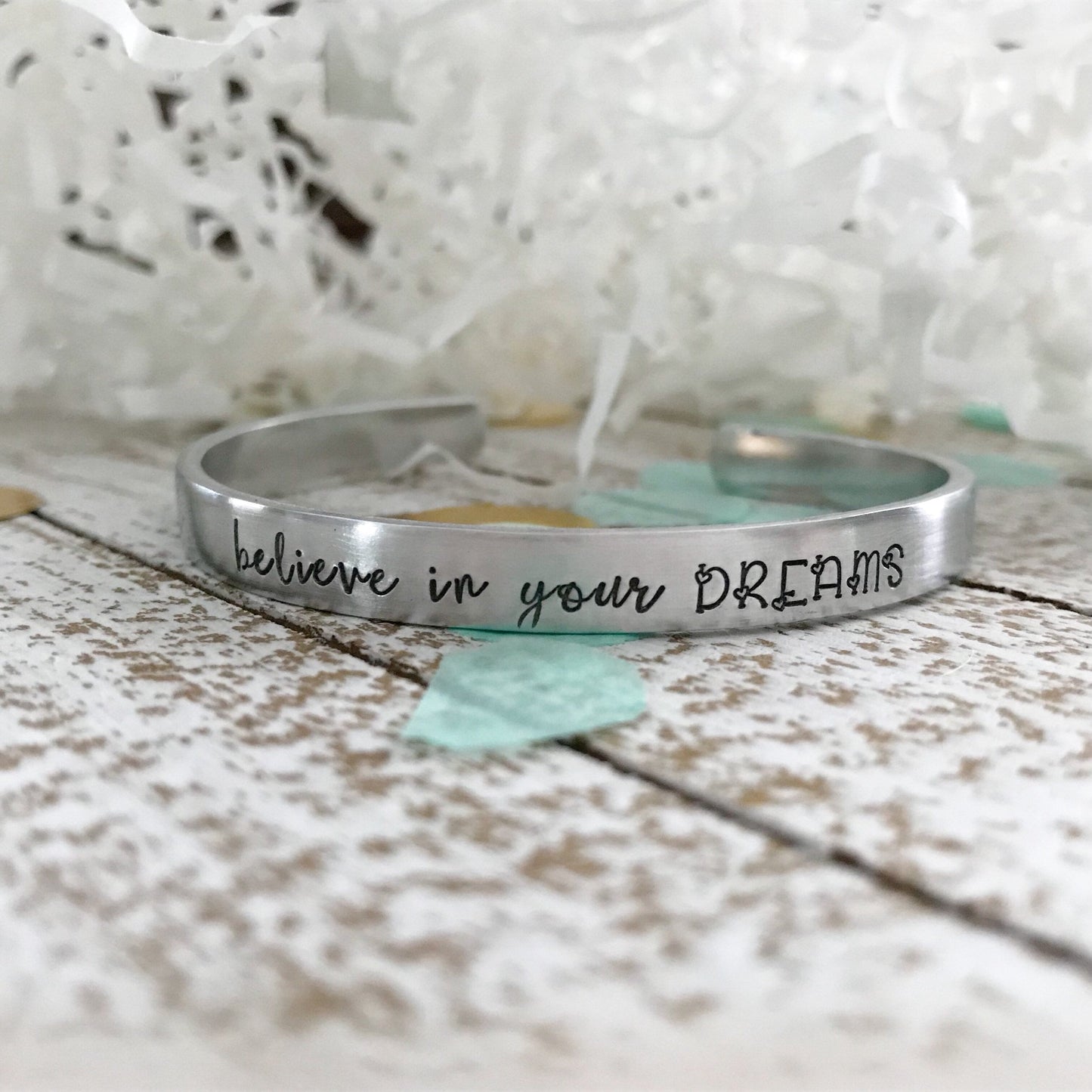 Believe in your dreams bracelet--dream bracelet--motivational bracelet--believe in yourself--senior gift--senior bracelet