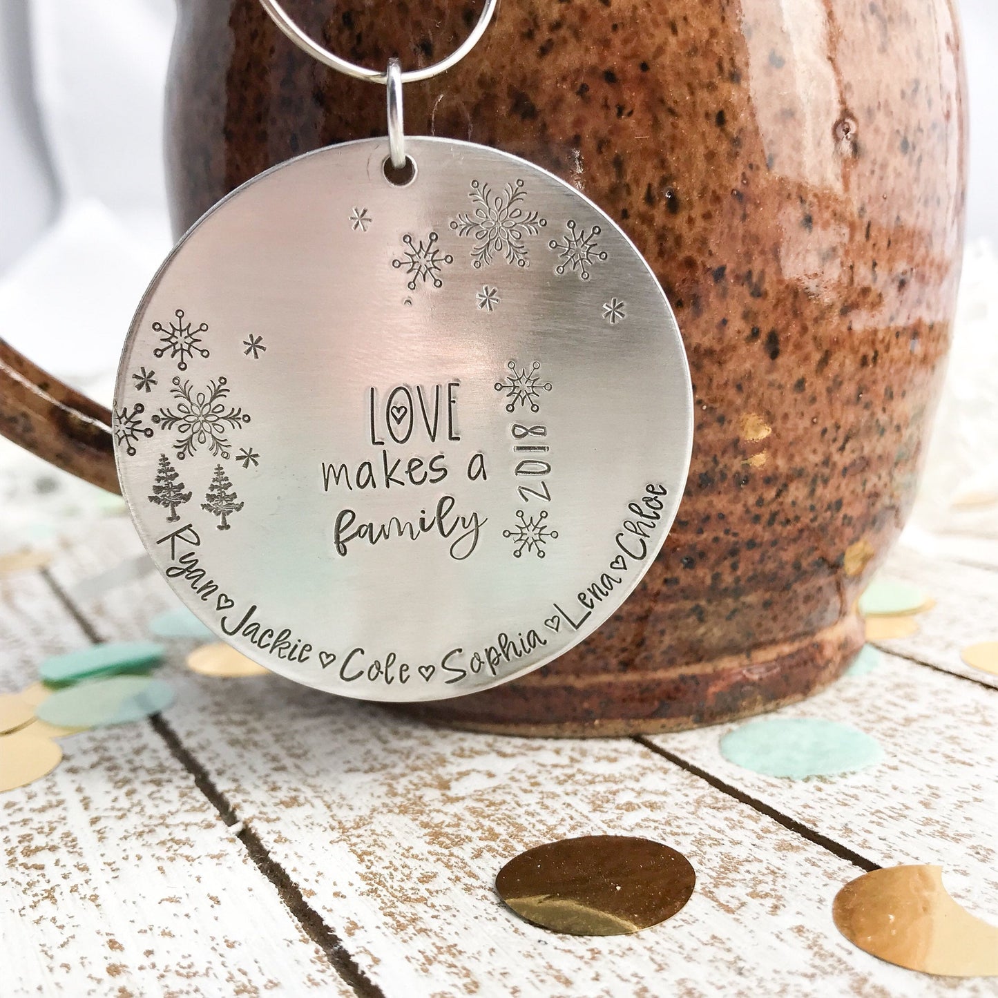 Love Makes a Family-Personalized Christmas Ornament