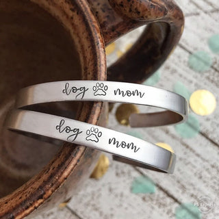 Dog Mom Cuff Bracelet