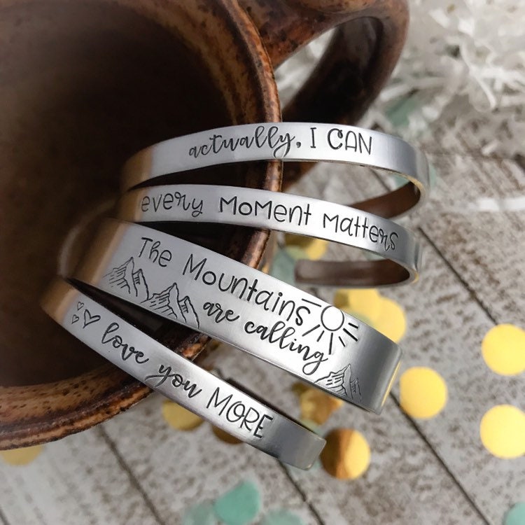 Every moment matters cuff bracelet--enjoy the moment--live in the moment