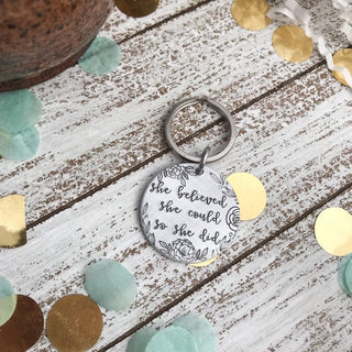 She Believed She Could So She Did Keychain