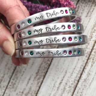 Love My Tribe Birthstone Cuff Bracelet