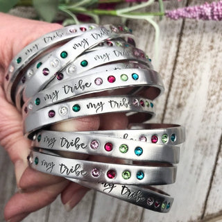 Love My Tribe Birthstone Cuff Bracelet