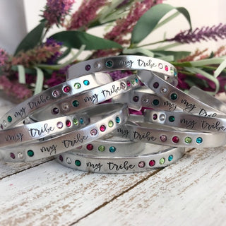 Love My Tribe Birthstone Cuff Bracelet