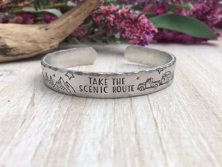 Take the Scenic Route--Hiking Jewelry--Adventure Cuff Bracelet