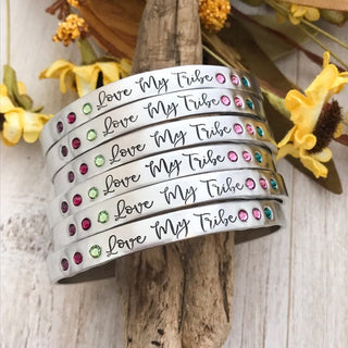 Love My Tribe Birthstone Cuff Bracelet
