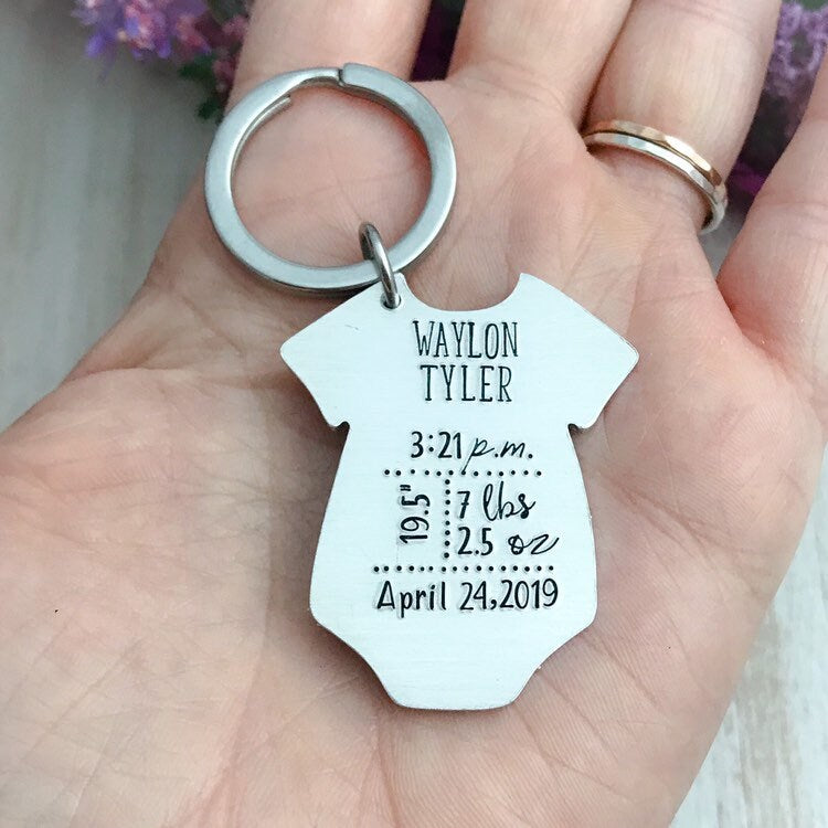 New baby gift--Personalized Baby Gift--Unique Baby Gift--Gift for New Mom--Onesie Keychain