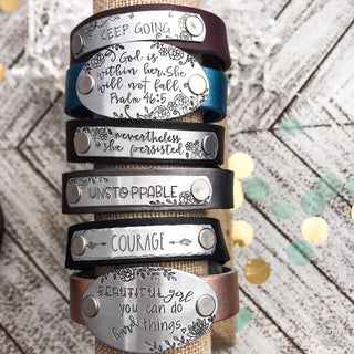 Take the SCENIC ROUTE leather cuff bracelet--explorer gift--mountain jewelry-- adjustable leather bracelet--adventure jewelry--mountain