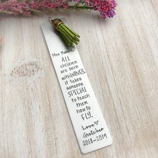 Teacher Thank You Bookmark, Teacher Appreciation Gift, End of the Year Gift, Special Teacher