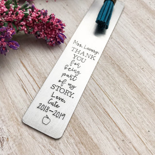 Teacher Thank You Bookmark, Teacher Appreciation Gift, End of the Year Gift, Special Teacher