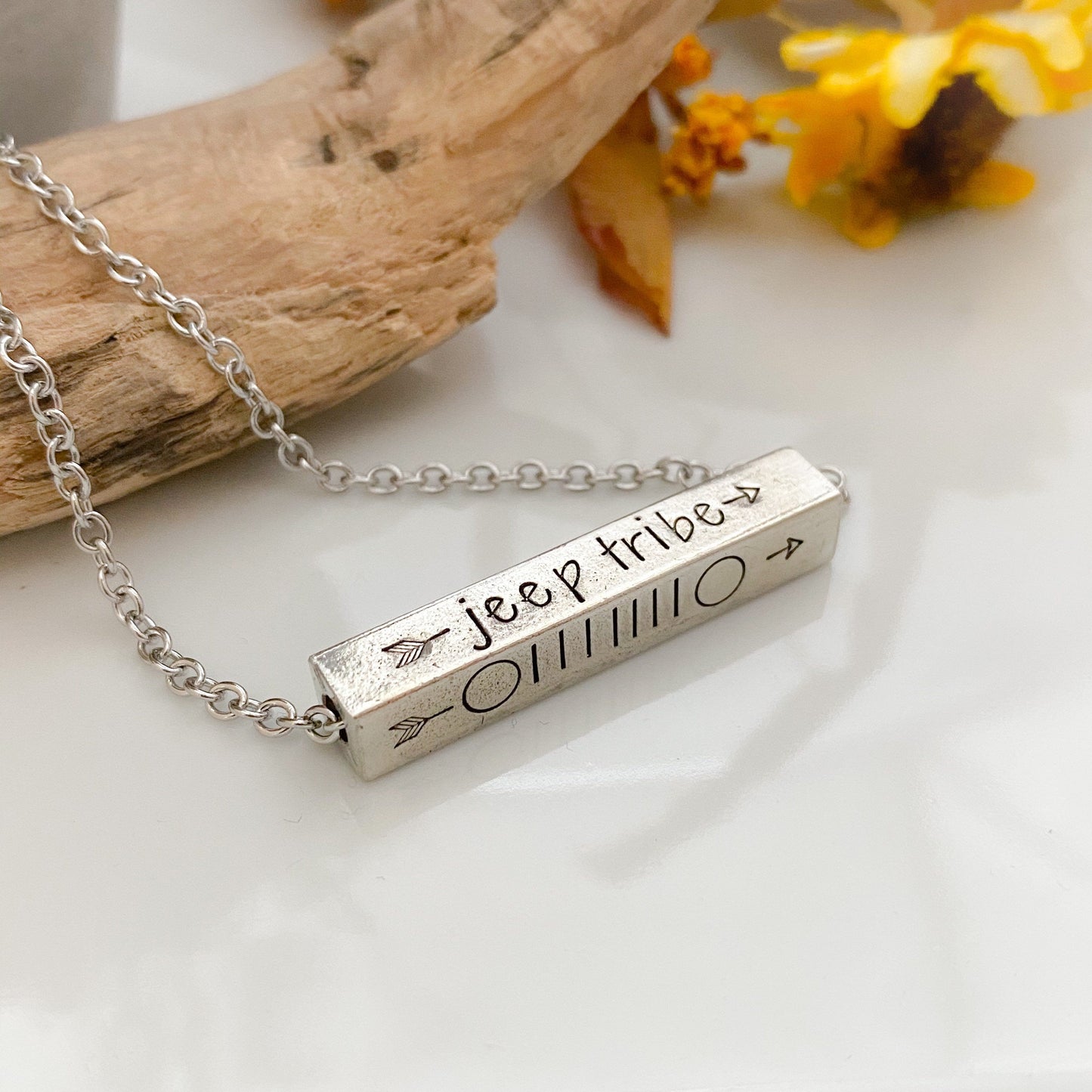 Jeep Tribe Bar Necklace