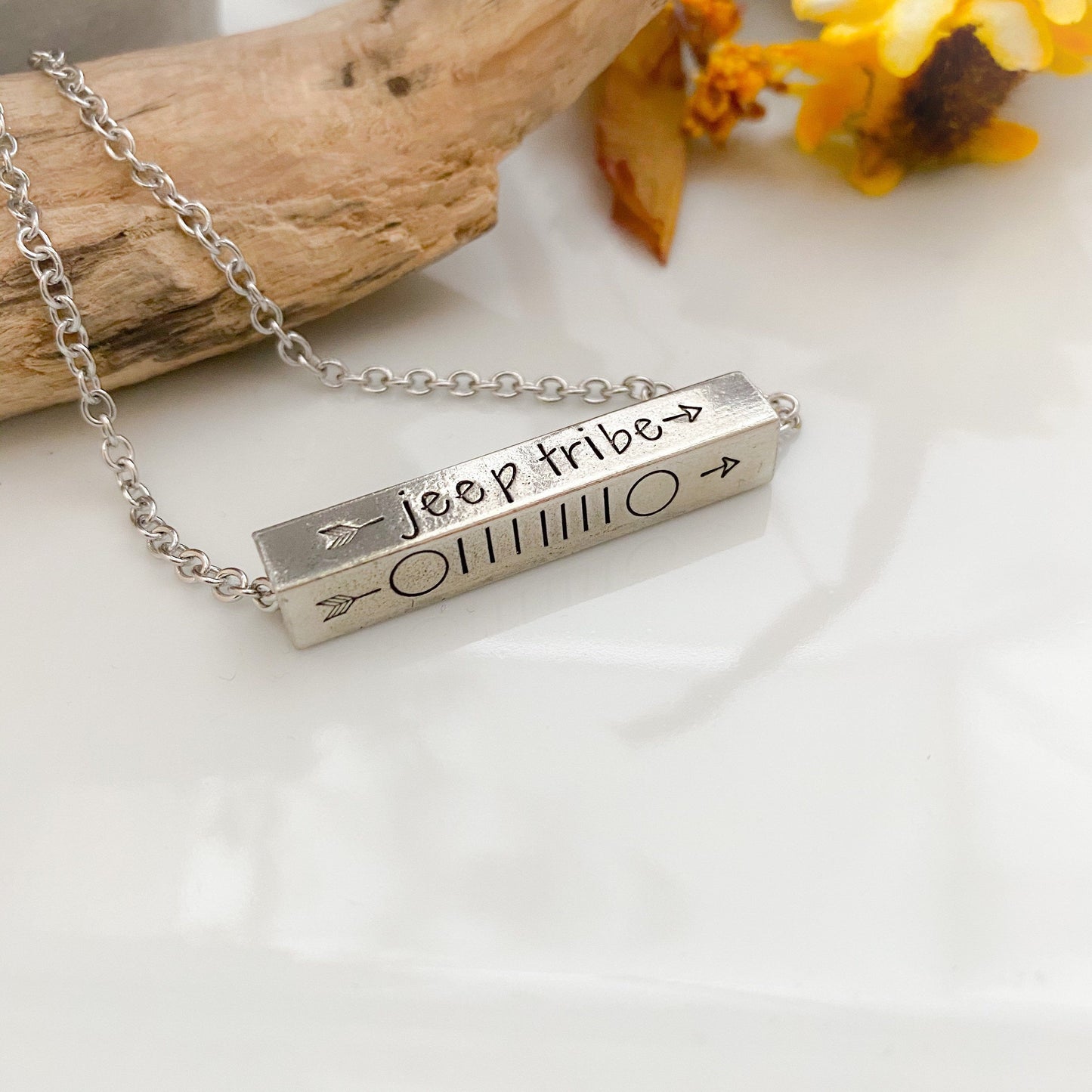 Jeep Tribe Bar Necklace