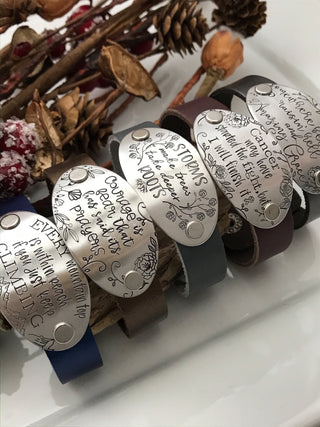 She Believed She Could, So She Did Leather Cuff Bracelet