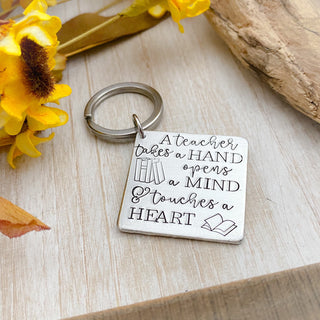 Teacher appreciation gift--End of year teacher gift--Teacher going away gift--Teacher thank you gift--Special teacher keychain