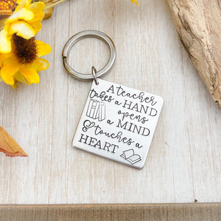Teacher appreciation gift--End of year teacher gift--Teacher going away gift--Teacher thank you gift--Special teacher keychain