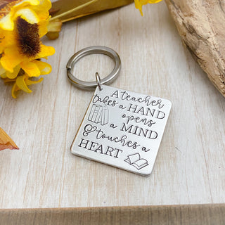 Teacher appreciation gift--End of year teacher gift--Teacher going away gift--Teacher thank you gift--Special teacher keychain