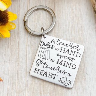 Teacher appreciation gift--End of year teacher gift--Teacher going away gift--Teacher thank you gift--Special teacher keychain