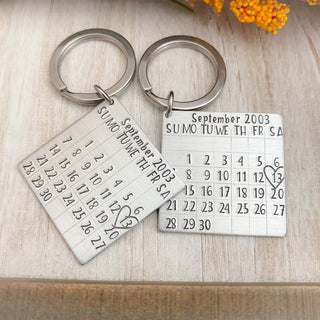 Calendar Keychain--Date Keychain--I love doing life with you keychain--Husband Gift--Boyfriend Gift--anniversary gift--Valentine’s Day gift