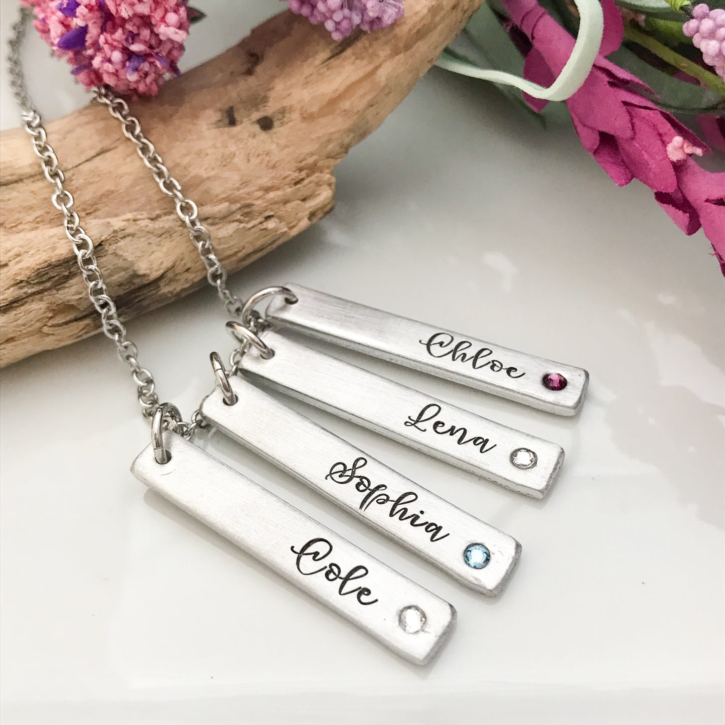 Customized Birthstone Mothers Necklace